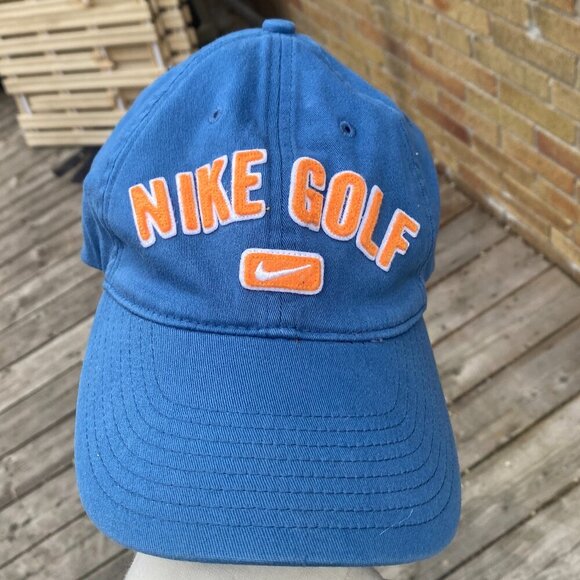 Vintage Y2K Embroidered Nike Golf Hat Blue - Picture 1 of 3